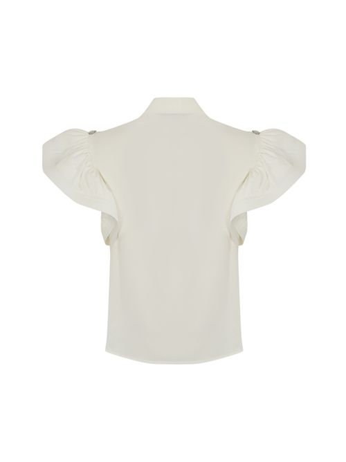 Camicia Trabia con rouches e cristalli Bianco ODI ODI | TRABIA 250S5BIANCO